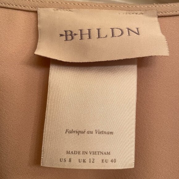 BHLDN Leila Deep-V Flutter-Sleeve Satin A-Line Gown - Picture 4 of 5